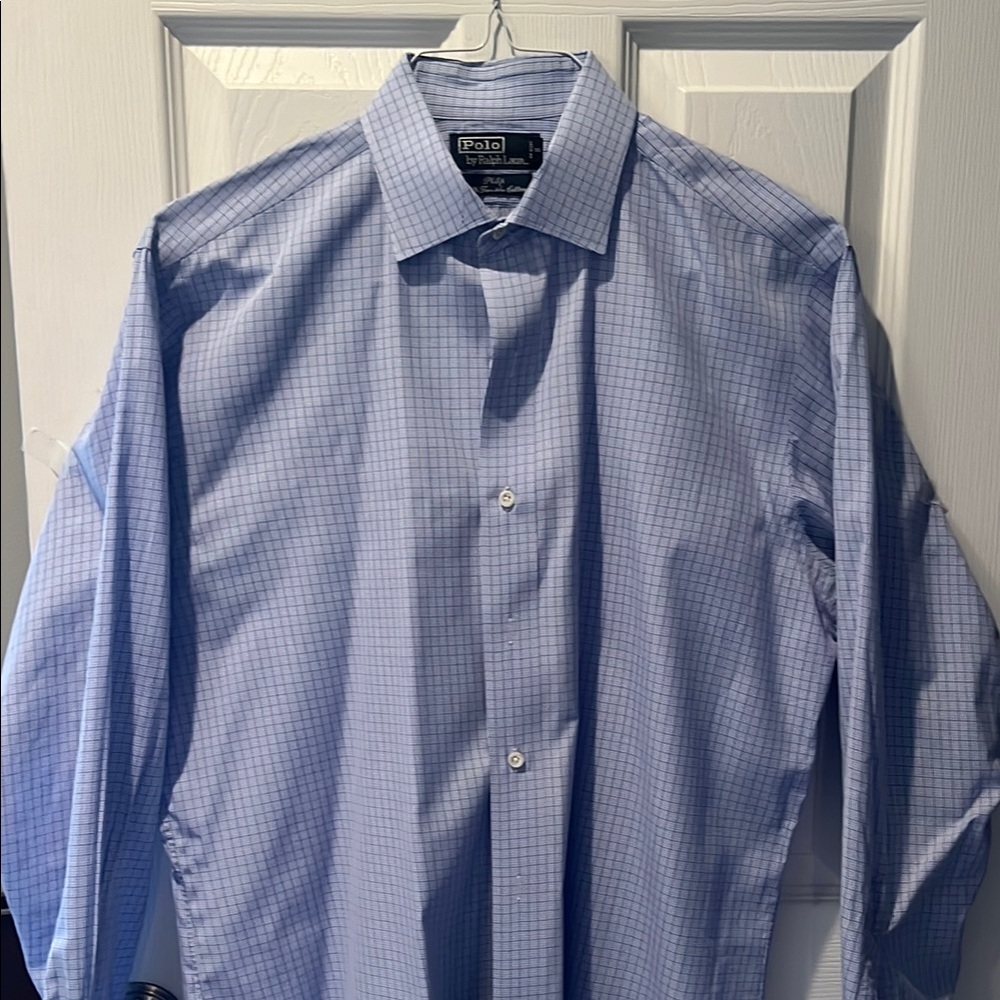 Polo by Ralph Lauren Men's Blue Checkered Shirt